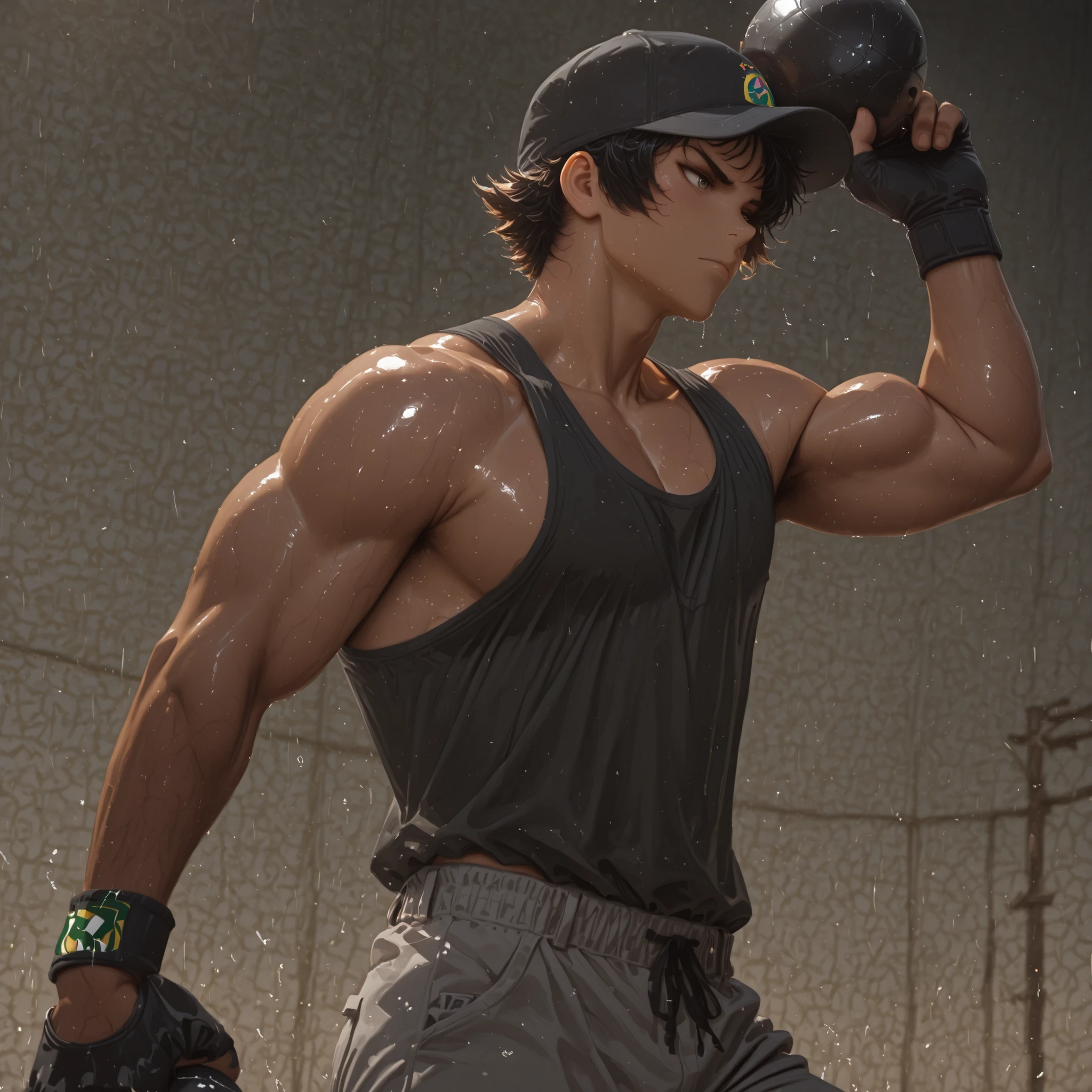 brazilian Black baseball male strong pitching cool best quality masterpiece