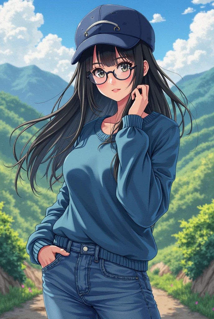 (highest quality、High resolution、8K、masterpiece:1.2、colorful)。Under a clear blue sky、A beautiful girl running while holding a smartphone in Komazawa Park。I took a photo with my smartphone pointing towards the park in the forest with sunlight filtering through the trees.。息遣いが荒くSweatを流している。(beautiful girl appearance:original character、glasses、smile、Sweat、messy hair、Wear running clothes。)