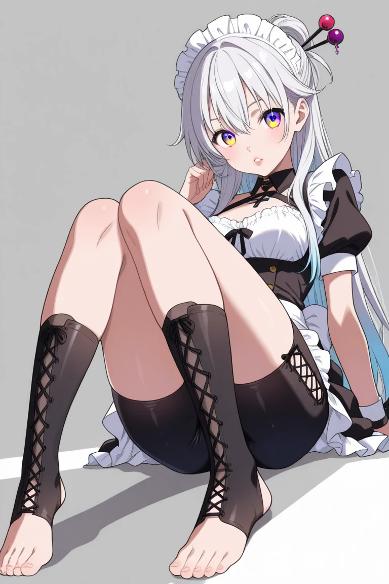 (Second dimension beautiful girl:1.2),BESTquality,Super Resolution,(Very cute woman:1.3),(High twin tail hair:1.5),(Images with no viewing restrictions:1.5),(She is squatting with her legs spread wide to the left and right.:1.5),(whole body:1.2),(From belowもangle:1.3),(sexy),(White silk knee socks:1.2),(Thin suspenders:1.2),(garter belt:1.3),(Giving birth with legs wide open:1.2),(delicate),(highqualityanime),From belowもangle:1.2,(She gives birth with her legs wide open and uplegs:1.3),({ She is dieting by doing squats with her legs spread wide apart :1.3 }) ,若いShinyShiny白いShiny肌、Platinum blonde hair with dazzling highlights、Shiny明るい髪,Smooth Hair、輝くbeautiful前髪、Shiny, Transparent and attractive、とてもbeautiful, Nice and cute 、High resolution、Very detailedな写真、Professional Lighting、(A gravure idol spreads her legs wide to show off her panties to the camera.:1.3)、(masterpiece, highest quality:1.2), alone, {{{masterpiece}}}, {{{highest quality}}}, {{Very detailed}}, {{とてもdelicateでbeautiful}}, ,(High two side up hairstyle:1.5), very cute ,(Flat Chest, Small hips, Maid, Black Skirt, (White knee-high socks:1.3), (((legsUP:1.3))), ((Pushed backwards:1.5)), (Place your arms behind your back:1.2),,Tilt your head, In the heat, Open your mouth,, (((From below))),, (((Upper Body))), (animation, (Skirt lift:1.3), (whole body:1.2),(Thin suspenders:1.2),(garter belt:1.3),(Silk knee socks),Drooling,(Completely hairless crotch 1.3),(short hair),(Slim and round body:1.2,((Tattoo on crotch:1.2),((beautiful:1.2),(Semi-rear stick:1.2),(Bright lighting:1.2),(Small breasts:1.3),(Double Hand is completely restrained by chains, (Upper Bodyは鎖とロープで完全拘束状態:1.3),(Cute Face),(Ahegao:1.2),(Public Birth LIVE Idol),(Night Park),(bench),(Largely torn clothes:1.3),(Sleeping in the delivery room:1.2),(),(silverhair)({ KMS Elbe :1.3 }),(Riding a bike:1.5),(Front body:1.5),