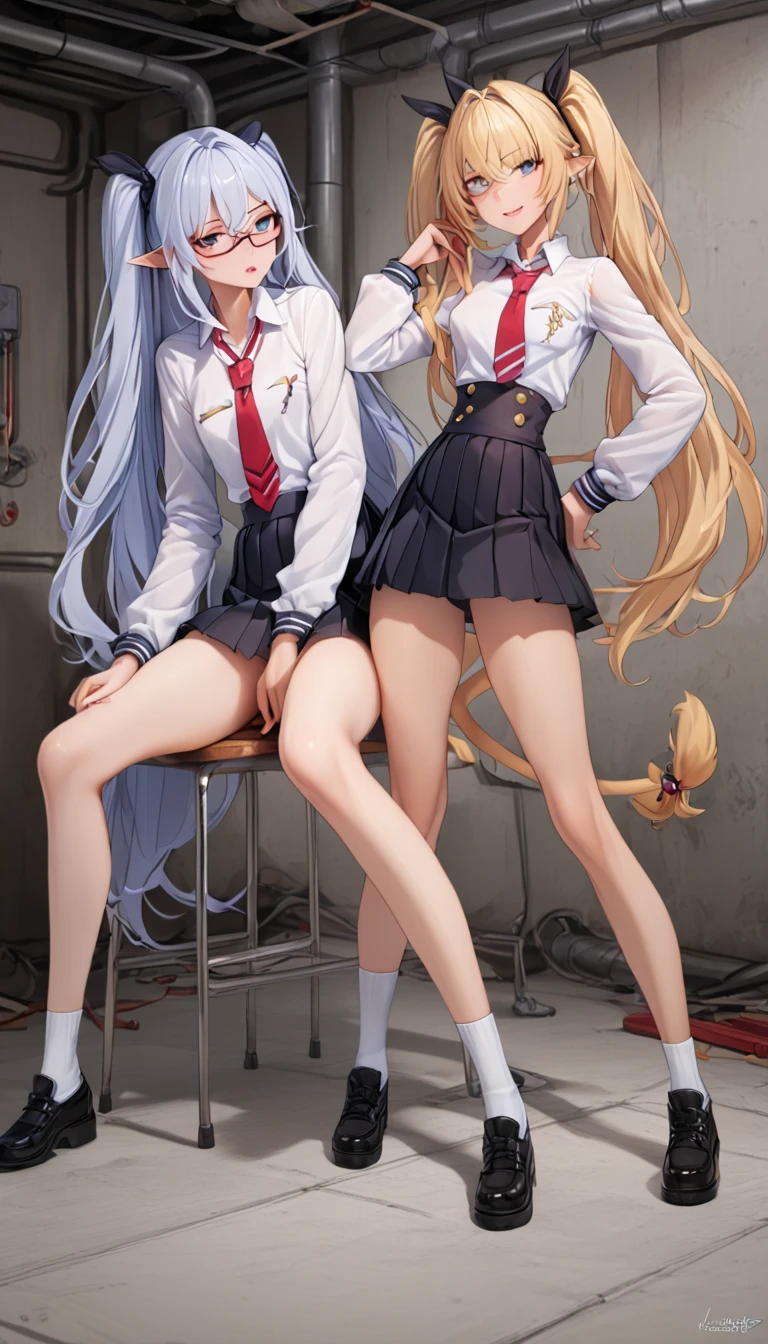 ((masterpiece)), ((highest quality)), (Very detailed), ((Very detailed)), 4k, (8K), highest quality, (beautiful), Super precise illustration, Realistic,girl、Underarm,girlが2人,お互いのLicking each other's armpits, an extremely cute and beautiful young girl,The skirt is too short and the genitals are visible、服を着ていないLarge Breasts,From below,Sheet,Spread your legs,Licking each other's armpits,Medium straight,Brown or blonde hair,Brown eyes,classroom、White socks、Please point your feet towards the photographer..、The soles of the feet are stuffy、Put your hands behind your head、I can see the side、Sweaty、Underarmが蒸れています、Turn away from the photographer、日本人middle School girlouth open、Sticking out tongue、saliva、Large Breasts、Armpit hair has grown、Genital blockage、No pantieiddle School girls 、Licking each other'Underarm