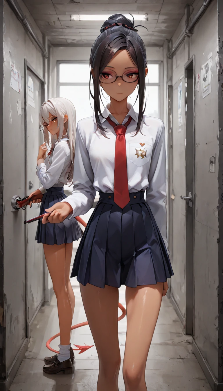 nsfv, ((Realistic, Masterpiece)), (Very crowded subway train interior detailed scene), (Very crowded subway train interior detailed background), Stand crazy (Woman 1) Use sexy ((school uniform)), (((lifted skirt))), ((Big ass)), ((Thick)), ((3/4 white stockingear expression), Be red in the face, Old skinny old ass touching woman 1 touching woman 1 touching woman from behind 1,(((very old ((Ugly) Skinny) (Old man black), (Poorly dressed) Press the chest against the woman's back 1))) and (((Hold her waist behind you)))