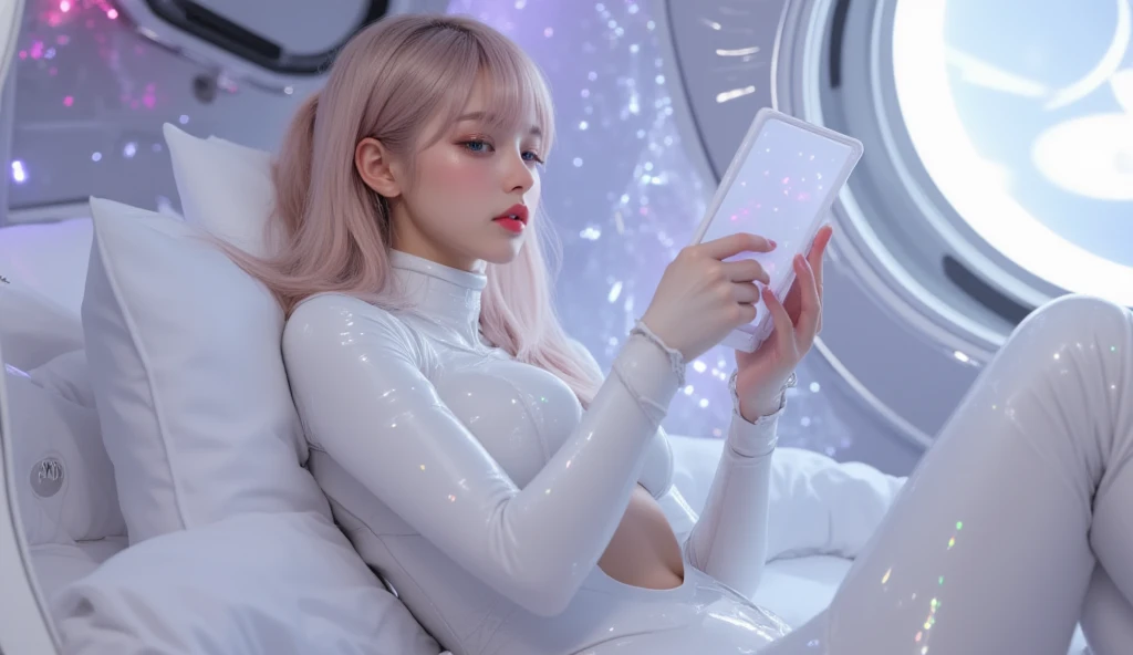 20 Year Old Korean Hentai Girl, A clear white liquid will come out. , tits huge, One hand is holding the chest.., Make orgasmic facial expressions , Pink hair, Futuristic stick room (Futuristic Stick Room (Futuristic Room)),Open Legs , laying in bed