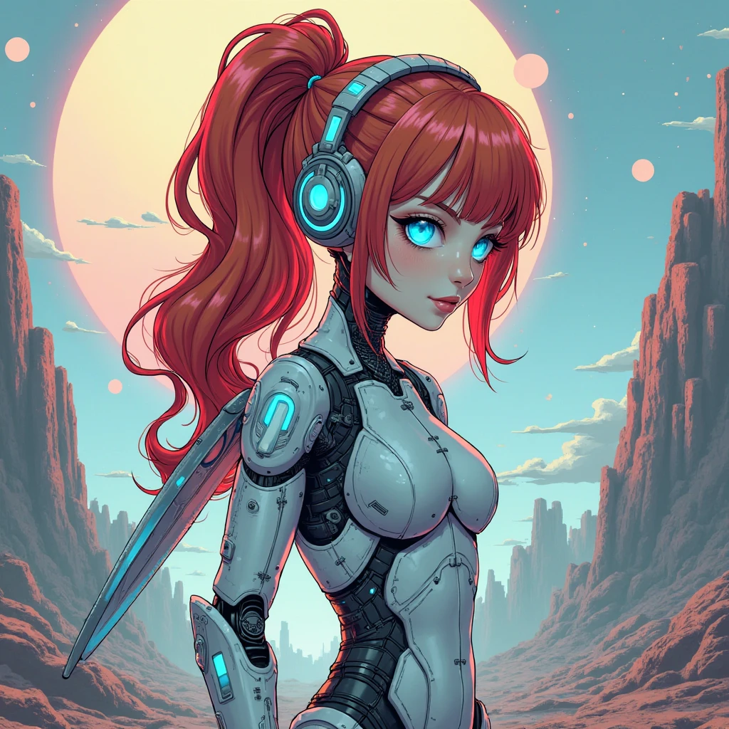 masterpiece, best quality, 1girl, solo, futuristic, intricate, over the shoulder, looking at viewer, black background, simple background, glow in the dark, sci-fi, multicolored hair, aqua eyes, warrior