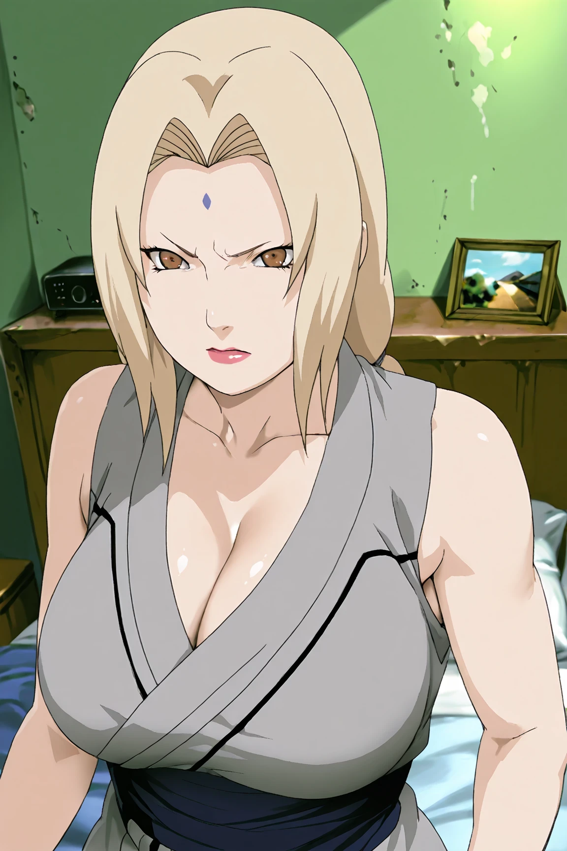 alone focus, alone, close, View your viewers,((pink In underwear)),long knee high boots,(Lips parted:1.2), ((tsunade)), 1 person,((tsunade milf physique)),(Forehead mark ), high twintails,bionde, eye, smile, from the front,Huge breasts,Thick thighs,((Sharp details High resolution body parts Perfect body parts )),(((Blushing,Make your face bright red,赤らんだ顔))),(Sad expression),((1 person)),(alone), (In underwear), ((Front view)),((fall on one's back))Beautiful white skin with a pinkish tint,4K,8k,16K, Look at this,Textured skin, camel toe, fall on your back, Embarrassed face, rabbit ears, ((lick)), pinch something in your chest, be defeated, lick the candy