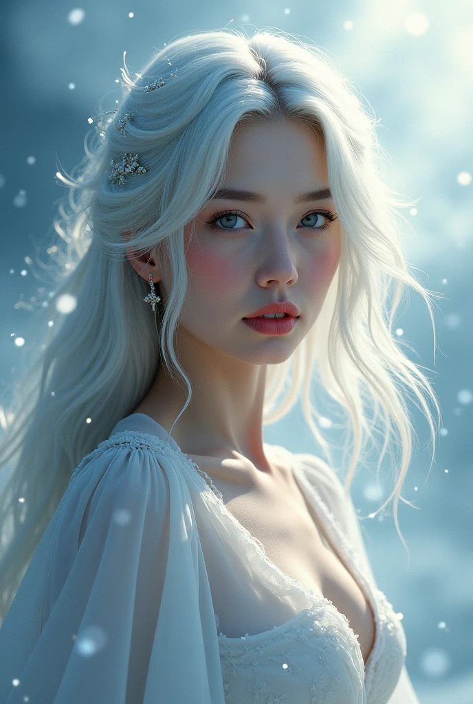 1 female、(european:1.5)、(late 20s)、(super beautiful)、(beautiful face:1.5)、(detailed face:1.5)、(blue eyes)、blonde、shallow depth of field、It had been snowing since I got off the night train..、I can only hear the sound of the sea、I also took the ferry alone..、Staring at the frozen seagulls