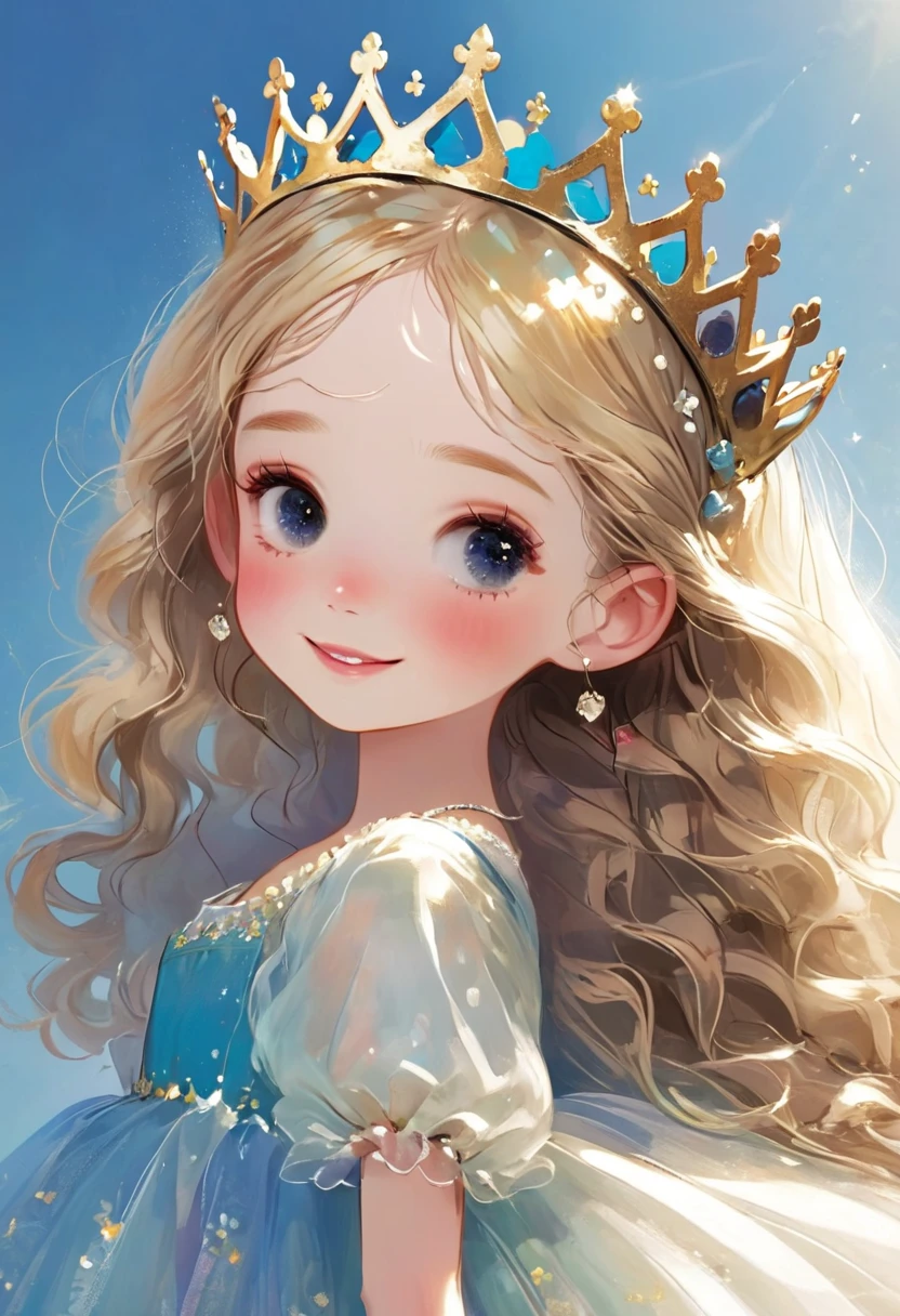 curly hair, child angel, cheerful smile, love, light, shine, glitter, lassen, high quality, rococo, medieval, ribbon, flower --auto --s2