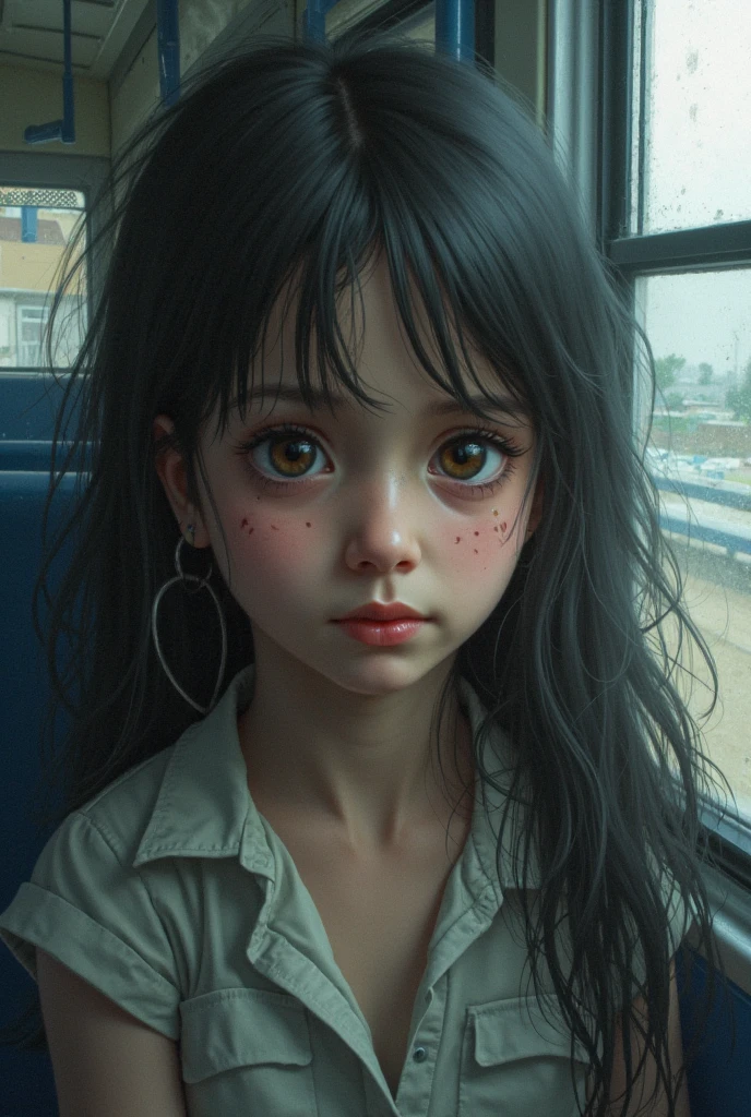 a japanese schoolgirl sitting on a bus seat, (man ejaculating on her face:1.5), photorealistic, 8k, ultra-detailed, masterpiece, realistic, vivid colors, beautiful detailed eyes, beautiful detailed lips, extremely detailed face, intricate details, hyper realistic, cinematic lighting, dramatic shadows, stunning composition, intense atmosphere, highly detailed skin, exquisite facial features, volumetric lighting, raytraced global illumination, physically-based rendering, professional digital art