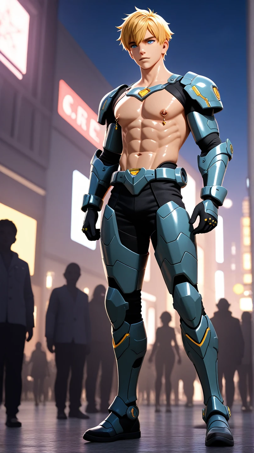 best quality,masterpiece,Ultra high detail,A handsome muscular fractal man, Short blonde curly hair,topless,Full full body a beautiful couple, Handsome hunky white haired Solarboy wearing a white spandex and gloves and handsome hunky black haired Lunarboy wearing black, standing firmly face frontal camera focus asymmetrical face details,charachter, beautiful, devian art, trending artstation, digital art, detailed, realistic, humanoide, character,cinematic sho ,cinematic lights, high textures, high resolution, dreamlikeart, 8k, highly detailed, stabilized diffusion. Detailed face and fingers.