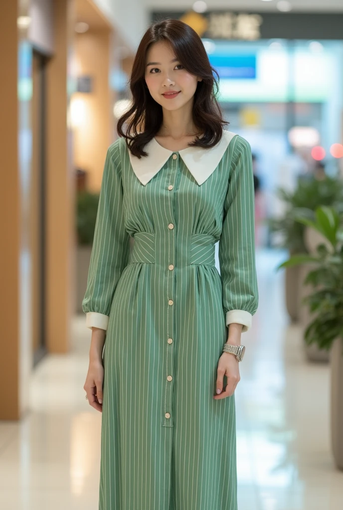 Korean women, goddess, long hair, delicate skin texture and cloth texture, delicate eyes, long eyelashes, double eyelids, upper body, hotel, 8k, highest image quality, masterpiece, super high resolution: 1.2, beautiful female photo with theme of girly elegant style, Aalfi in dress, (zettai ryouiki), preppy style dress, cashmere fabric, preppy style, femininization in cute pastel tones, femininity in soft tones, wearing smooth dresses, soft tones, pastel colors, light clothing, pastel tones, pastel clothing, Korean female fashion model, pastel style, multi-layered clothing, wearing elegant clothing, soft and cute colors