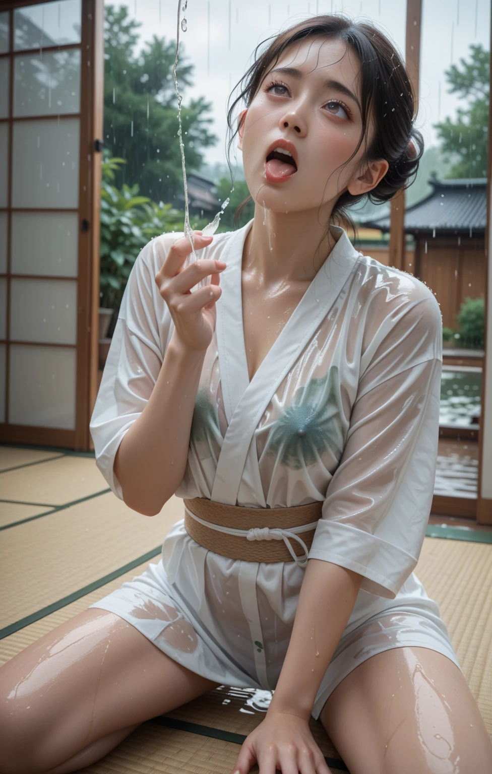 1 tumbler glass、(タンブラーグラスにsemen、A penis next to a tumbler glass)、(タンブラーグラスいっぱいのsemen:1.7)、(縁からsemenが溢れている:1.2)、(白濁半透明のsemen:1.9)、facial、semen、