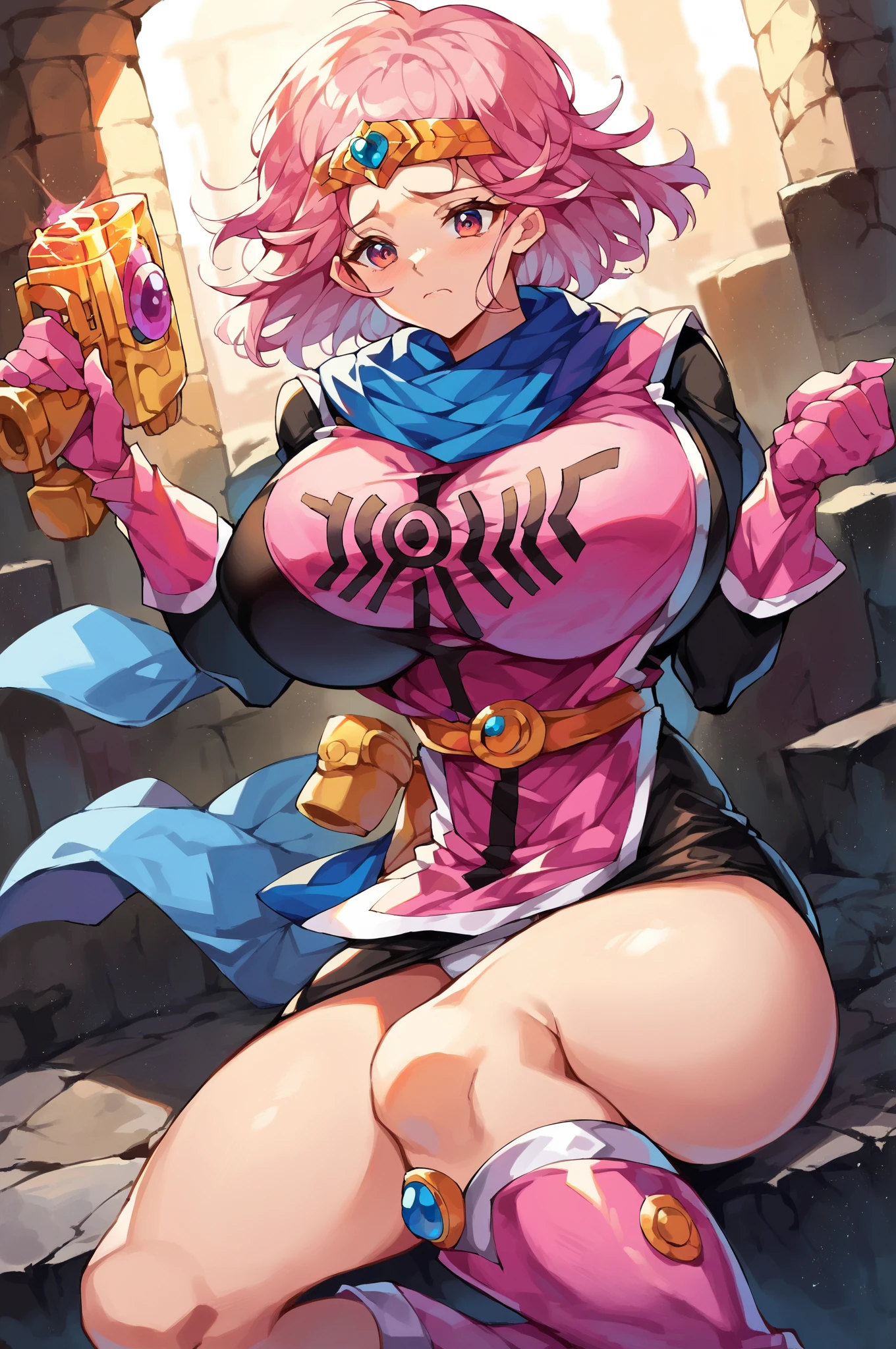 Best quality, Ultra detailed, best quality, insanely detailed, beautiful, masterpiece, 8k,
break
Colorful background, refraction Glowing white lines ,Crossing Light,light particles
break
1lady, (halberd:1.5) , berserker, pink hair, short hair, cat ear Leopard patterned ears, pink eyes, ultra detailed eyes, Leopard tail, off shoulder bikini, Skirt-style bikini, leopard patterned bikini,
Break
upper body, (evil smile1.5), evil grin, (sharp eye:1.2),(scowl:1.1), (stare at viewer:1.5), (embarrassed,blush:1.3),(ecstasy:1.3) ,(slut:1.2),(vulgarity:1.3),(wet:0.8),(drooling:0.6),(sweat:0.8),