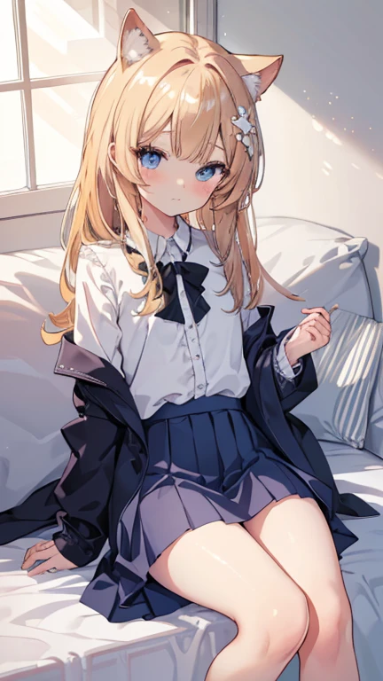 One Girl, Emma Watson, smooth nose, firm and thick eyebrows, calm hair color that is not too bright, light blue eyes, medium hair, braids, two sides up, ponytail, (flat chest 1.2cm), taut waist, Dowdy, Extreme Colors,
lying down on the bed,,spreading her legs,
BREAK
Black socks, ribbon, bow tie, brown footwear made of high quality leather, detailed buttons, gray sailor collar, gray skirt, loafers, long sleeves, long skirt, pleated skirt, sailor collar, stylish and cute popular Designed school uniforms, seraphuku, shirts, , skirts, white shirts, winter clothes, yellow ribbons, yellow bow ties,
BREAK
Viewer's perspective, nsfw,
BREAK
Indoors, in hotel,
BREAK
(Masterpiece) :1.3), Top Quality, Absolute Resolution, Unity 8K Wallpaper, (Illustration: 0.8), (Beautiful Detailed Eyes: 1.6), Highly Detailed Face, Perfect Lighting, Highly Detailed CG, (Perfect (hands, perfect anatomy),