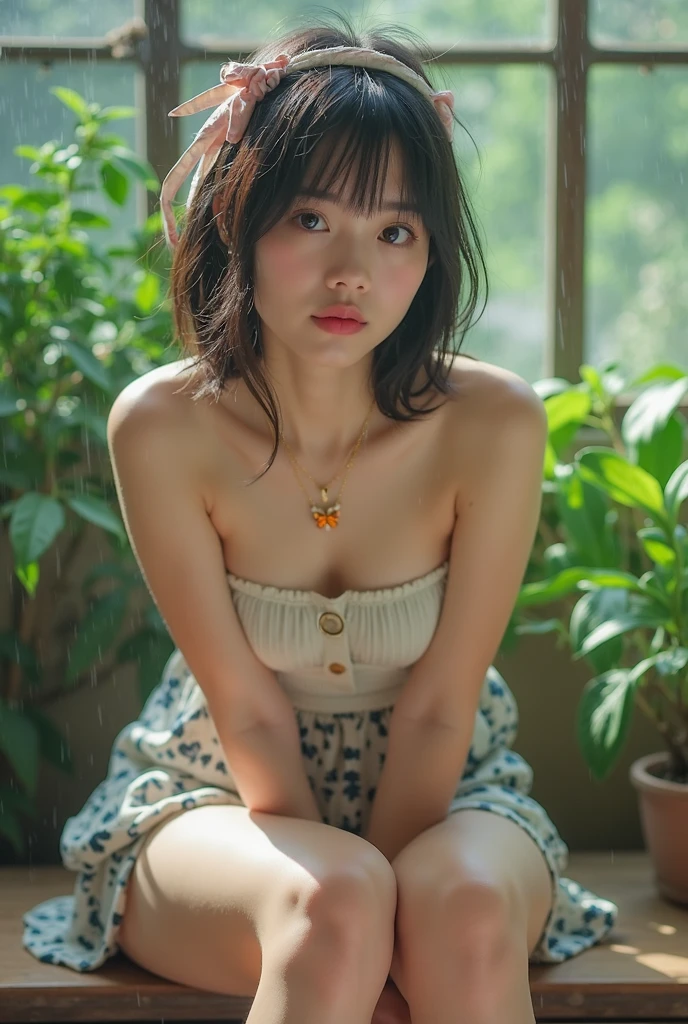 (Highest quality, masterpiece, Ultra-high resolution, 8k, RAW Photos, Realistic, Anatomically correct:1.5), 20-year-old girl:1.2, Embarrassing, avert your eyes, blush:1.0, View Viewer, ((bar)) 、Large windows、Night view、 Light:1.2, Bokeh, Cinema Lighting:1.0, Depth of written boundary, sharp、 Cute Face、Idol、Black short sleeve lace top、Black pleated skirt、Shiny clothes、”dwarf”、(Floral clothes)、(Full Body Shot)、Side angle、Cowboy Shot、( smile)、((Ultra short hair、Berry Short))、(Straight bangs)、((See-through))、(( One Girl))、Waist、I can see your thighs、