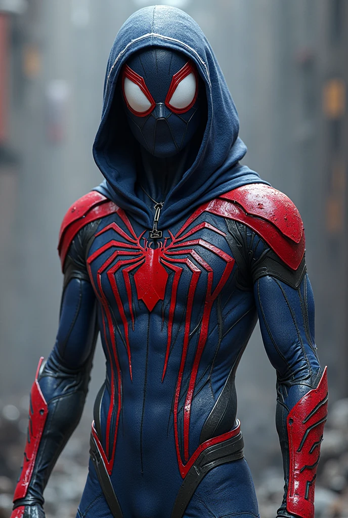Muscular, Spiderman, Black light skin, Hoodie 