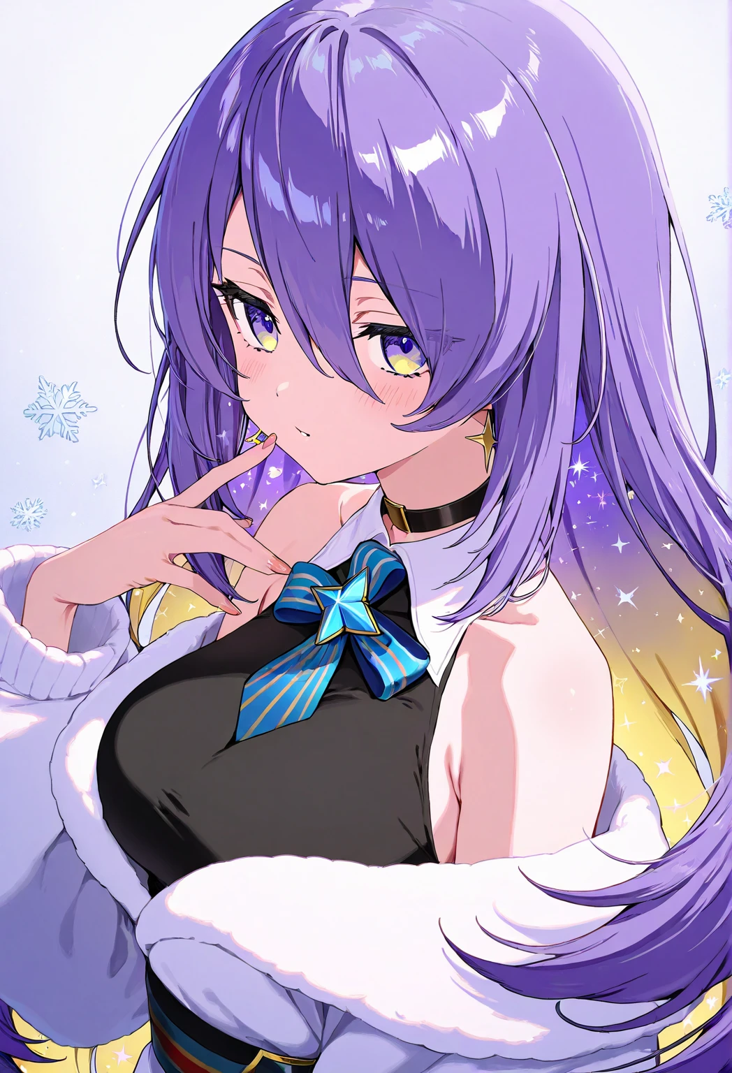 Light purple-blue hair,Crystal clear teacher uniforms,Beautiful female teacher,Fresh and fresh feeling,Royal sister style,Breast-huge