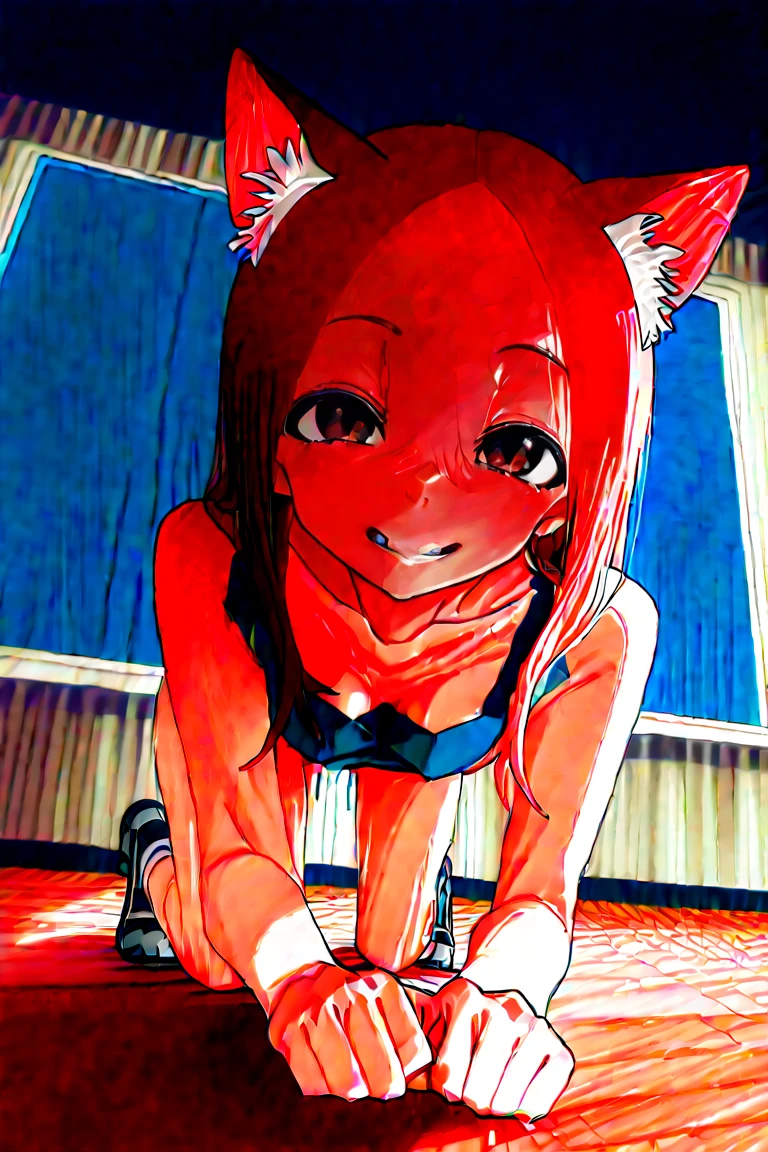 masterpiece, rintoriko, black hair, blue eyes, cute, 1girl,masterpiece, expensive quality, very_expensive_solve, big_file size, full color,(completely :1.2),pusslles,(vaginal s),(toddl1.6),(chibi:1.3),(flat chest:1.5),