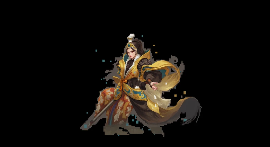 Create a full-body of a youthful Japanese loil with an energetic and determined expression. The character have a double hair bun secured with a golden headband, and the face should feature bold red and dark Peking opera makeup with eyes full of courage and resolution. The facial features need to be highly realistic, with particular attention to the eyes, nose, and mouth. Wide angle view, fisheye lens technique, fixed camera position. The Character Portrayal: 18 year old beautiful loil Ming Dynasty warrior, head hairstyle: dark double bun hair, combed into two double sideburns similar to Chunli's hairstyle; she is wearing a pink or purple lavender embroidered belly-band, green three-petal lotus-leaf wrist guards, a light green lotus-leaf skirt, bare feet without shoes, green ankle guards and three-petal lotus-leaf ornaments, each fire ring on her left and right feet, which follow the movements of her feet with a slight fluttering motion. She holds a chinese long spear in her left hand, the tip of which glints with a cold light. In her right hand hold a Gold Hula ring. The back is encircled by the red float Dunhuang ribbon , which follows the movement of her back with a slight sway. Movement: Ne Zha's overall direction of movement pans slightly towards the [top] of the screen, the direction of her cute head [slightly upwards to the right], the direction of her upper torso [upwards], the direction of her left arm's movement [slightly upwards], the direction of her right leg's movement [downwards], and the left leg's movement [downwards] as well. High Performance, Slow Motion, 4K, 3DCG, Unreal Engine, Game CG, Game Demo, High Surface Count, Ne Zha's delicate toes, Hanging Weiya, Ne Zha's delicate features. {{masterpiece}}, best quality, illustration, 1 girl, {double bun}, small breast, beautiful detailed eyes.