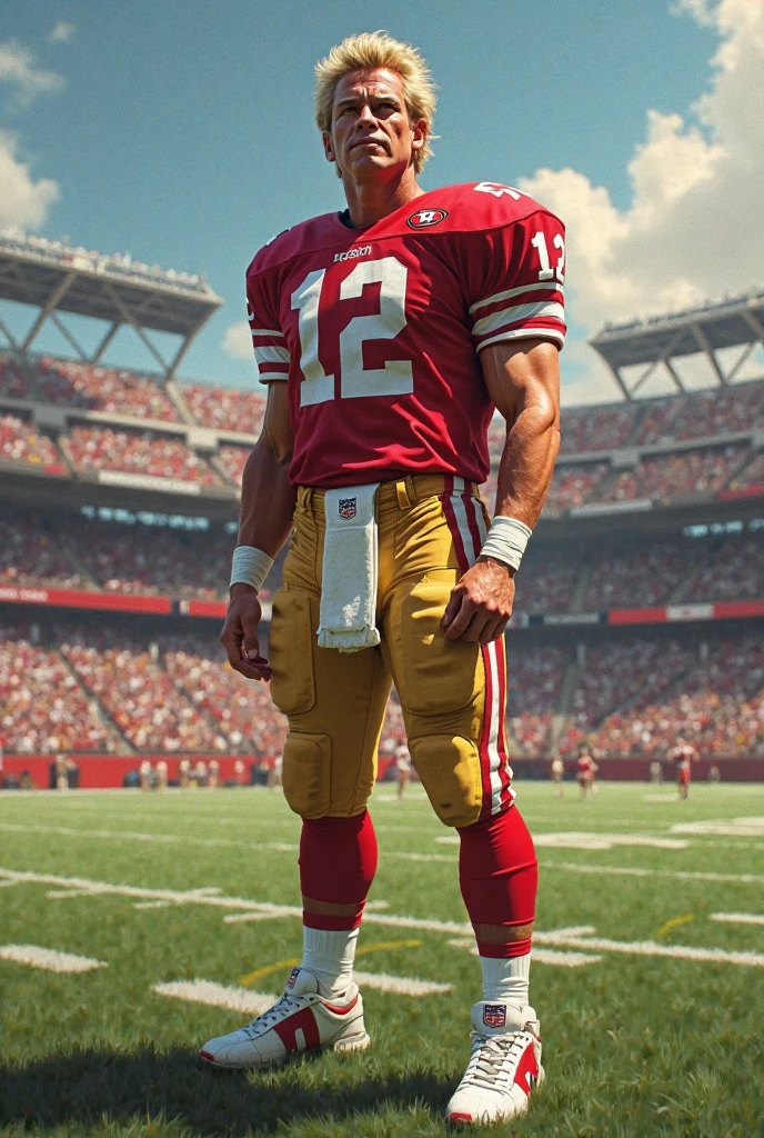 Elon Musk as a football player wearing a completely pink jersey and dribbling past opposing players who are wearing blue jerseys, detalhes precisos, imagem texturizada, impeccable details, luzes e sombras perfeitos, Skin texturing, texturing of clothes, hiper-realista, incrivelmente real.