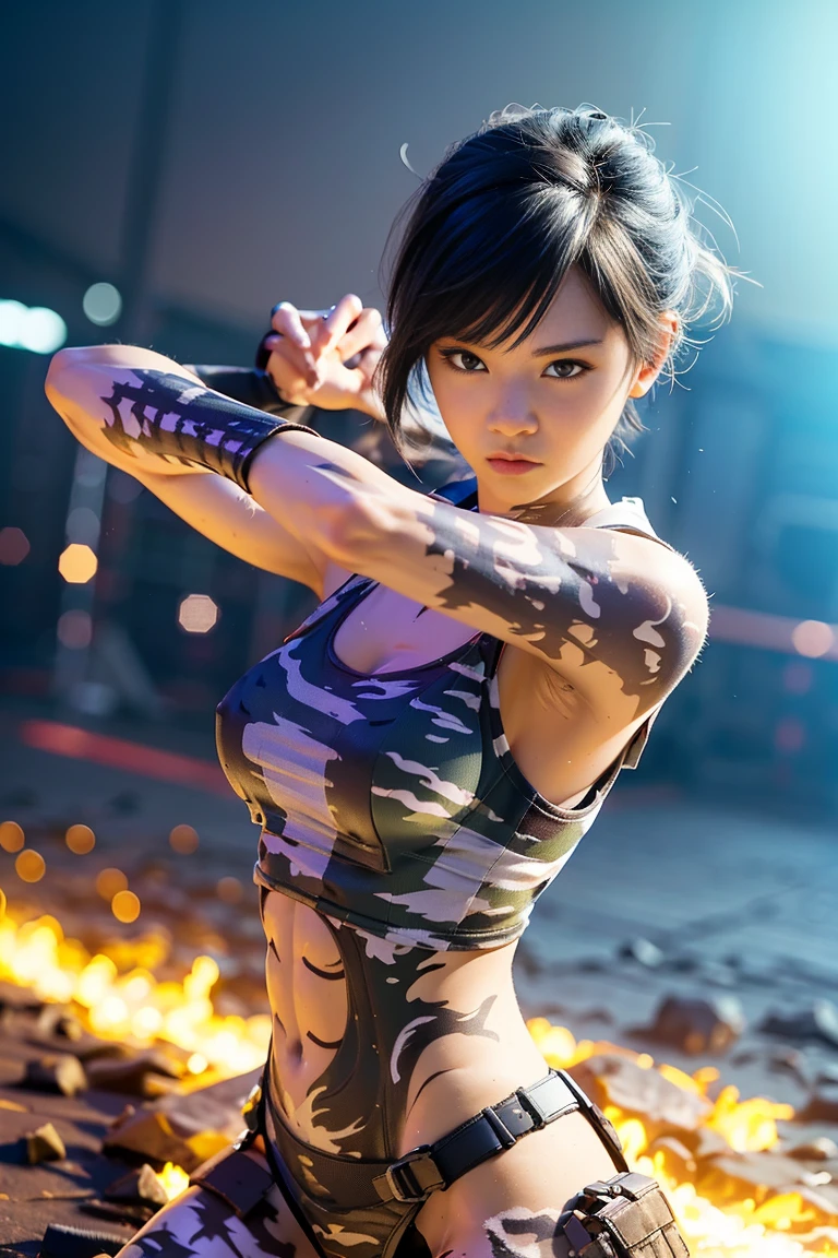 (masterpiece, highest quality:1), (realistic:1.2), light, written boundary depth, (detailed face, face focus:1), game CG, Super detailed, 8k, intricate details, hiqcg,

1 girl, alone,anime, looking at the viewer, kunoichi, 15 years old, full body image, ninja pose, Japanese sword, kunoichi&#39;s clothes, Upper body, Ninja Run, tattoo, full body image, kunoichi pose