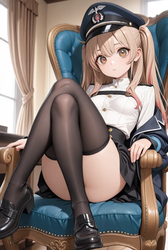 ((anime:1.25)),((best quality)), ((highly detailed)),(((sketch:))) extremely detailed face, beautiful face,((1girl)),((solo)),(shiny skin),(((full body))),(looking at viewer:1.25), hmtr, ((twintails)), ahoge, hair bow, red bow, collared shirt, (white jacket), (white bow), (long sleeves), ((frills)),(pleated skirt) (black skirt),(thick thighs),((skirt lift:)),(huge breasts),((curvy:)),(((pussy:1.35))),(bottomless),((outdoors:1.25)),,,((park,bench:1.5)),((sitting:1.35)),((sit on bench:1.35)),((nose blush:1.22)),(angry,bad mood,:0.95),:o,, BREAK thighhighs,((white thighhighs:1.15)),,BREAK (dark brown footwear:1.15),,((spread legs:1.35)),arms behind back