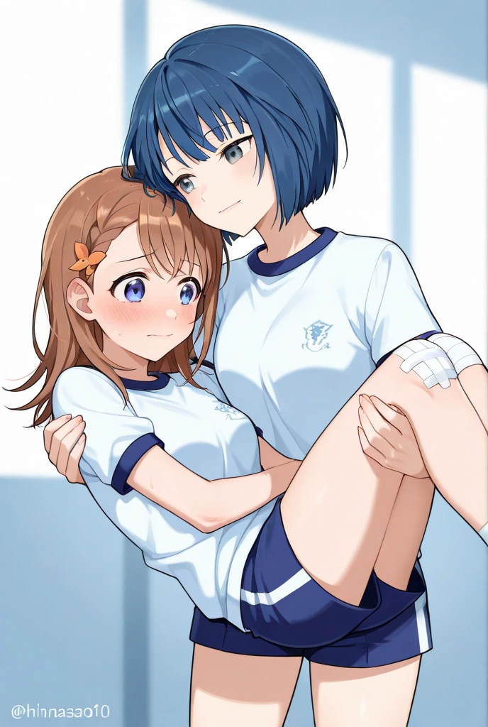 Two Women, Asuka Shikinami and Rei Ayanami, Having anal sex outdoors、Anal Release, smile, excited, incontinence, Double Peace Sign