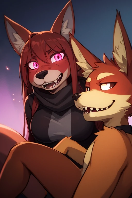 score_9, score_8_up, score_7_up, city, town park square, daytime, crowd on background, sunny, happy, joyful, love, reunion, face to face, (kissing:0.5)
((fox:1.2), anthro, female, dark brown fur, long flowing hair, beautiful, wearing a dress, crying tears of joy, hugging, being lifted, feet off the ground)
((wolf:1.2), anthro, male, black fur, (scars, wounds), (wearing a dark green t-shirt and jeans), strong, lifting, loving expression)