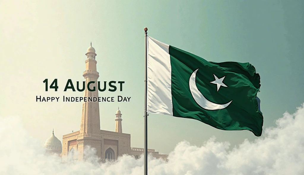 where the Indian cricketer Virat Kohli take a Pakistani flag and written on it 14 August independence Day Mubarik Hu.cretae a real photo
