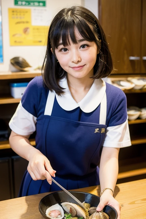 Best picture quality (8K, high resolution, Masterpiece: 1.2), super detailed, 215 Short Hair,Three braids long hair, 16-year-old woman,
Fast food worker cooking in the kitchen: A girl is preparing burgers in the kitchen of a fast food restaurant。
detailed:
angle: A shot of the interior of the kitchen、A grill or countertop can be seen in the background。
clothing: Uniform polo shirt、apron、Hair net cap、gloves。
atmosphere: The vibrancy of a busy kitchen、Cooking utensils and ingredients lined up。
action: A girl is grilling a patty with a serious expression、The burger is completed by layering ingredients on the bun.。
Active Pause ,
Beside her、The thunder danced。
Close up shot of face
, random cute pose ,big eyes ,Puffy eyes , Heart Pupil, blush , huge shy smile , salute