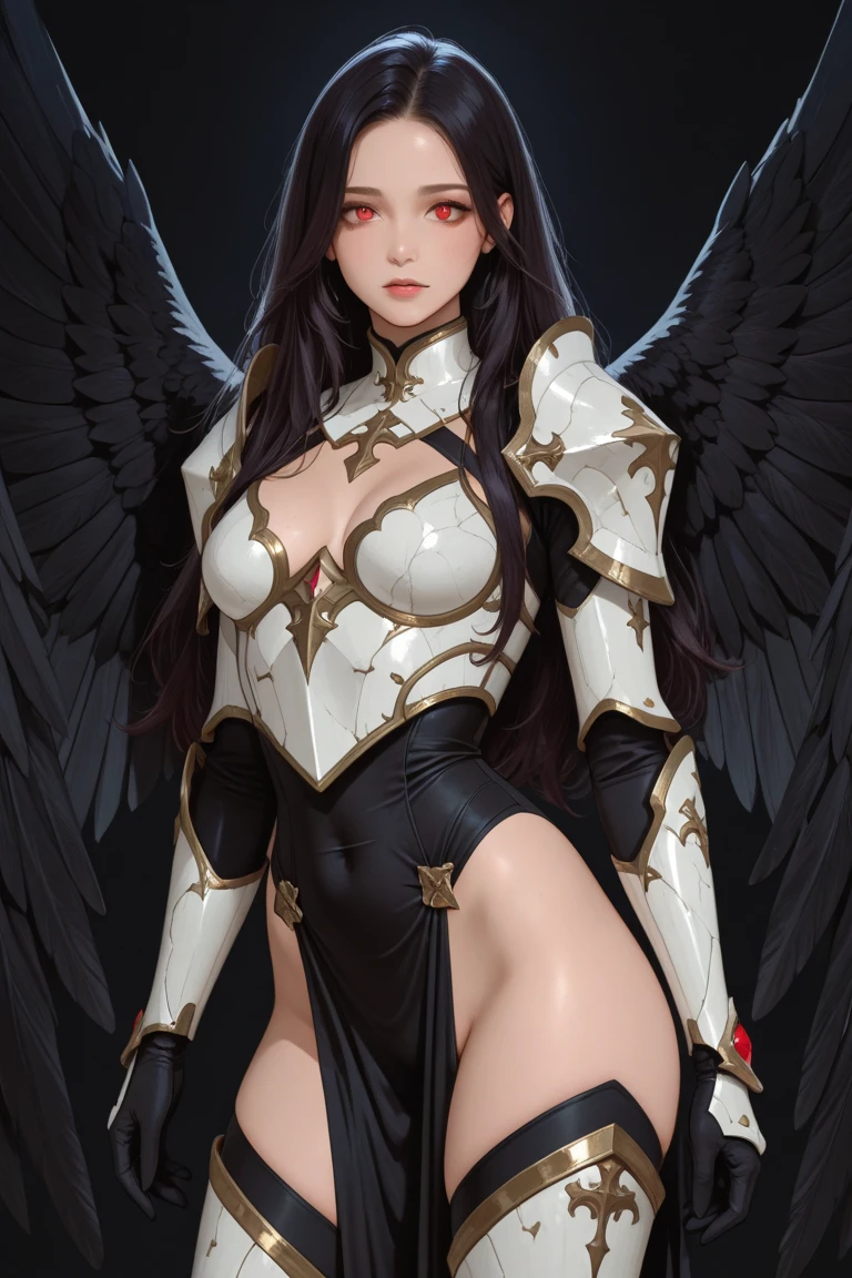 (highest god, Great Demon Lord), (Realistic picture, highest resolution, 16K), (A demon god with wide wings and enormous power on his shoulders., Twelve wings on the shoulders, 3 black bat wings:1.5, 3 white angel wings:1.5), 6 angel wings, 6 devil wings, (สาวสวยlong hairสองเมตร, shiny black hairงาม, Smooth white skin, Lips are very red.), ((stand, already)), (, หัวBig tits), (gigc breast, breast tation, 400 cc., small waist raised, small thighs, Long legs), (dynamic poses), (Armor that slightly conceals the body), Separate theme, (Angel wings and devil wings), floating in the air above the groundดิน, background darkness, Embraced with twelve wings, wearing a large king crown, crown shining bright, wears little armor, There is power coming out of the body., sparkling wings, white light black light, amazing wings, beautiful gesture, 8K resolution, Resolution 4000 x 2250 pixels, beautiful gesture, Angel wings and devil wings, (Realistic picture, highest resolution, 16K), (A demon god with wide wings and enormous power on his shoulders.., Twelve wings on the shoulders., black bat wings:1.3 white angel wings:1.5), Angel wings and bat wings, wings inserted between wings, 12 wings, wings, 6 bat wings, (สาวสวยlong hairสองเมตร, shiny black hair, Smooth white skin, Lips are very red.), very long hair, ((stand, toe)), (big breastsโต, หัวBig tits), (gigantic br waist, hips raised, s thighs, Long legynamic poses), (black and white leotard, There are beautiful patterns., Decorated with gold embroidery., Show off your chest), Separate theme, (Angel Wings and Demon Lord Wings), floating in the air above the ground, standบนแสง, background darkness, Embraced with twelve wings, white and black light crown, A rainbow glow on the back of the head, The most busty breasts, Big tits, universe backdrop, dynamic gesture, twings lders, baon shoulder, angel wings on shoulder, Demon Lord wings on shoulder, 12 wings, twelve wings, White wings, black wings, long hair, (wings fully spread out), (2 levels of devil wings, 2 levels of divine wings), The wings alternate layers perfectly., (((ชั้นปีกนางฟ้าสีขาวสลับชั้นกับblack bat wings, 6 floors))), All wings spread up,