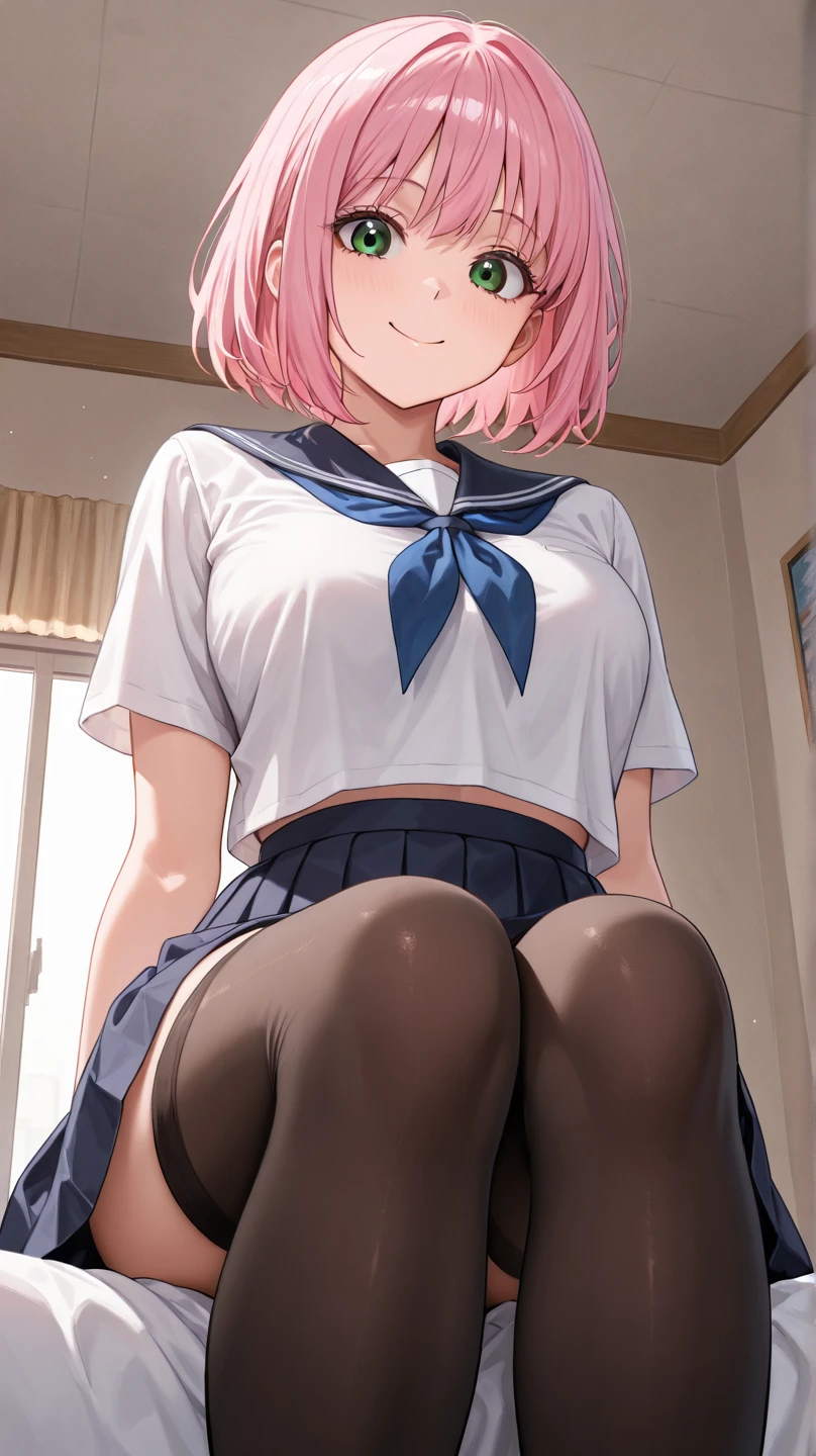 Pubic hair grows、Smile full of happiness、((no-pantie:1.ink panties、、Panting face、Lacking、Sweating、Expression in a state of excitement、short-hair、eye glass、Almost completely naked、(Super beautiful)、(beauitful face:1.5)、1womanl、(Clear pubic contours)、ULL BODYSHOT with legs spread:1.1)、(:1.1)、(ecstacy:1.5)、(At SFW:1.1)、(((Open your crotch and take a photo from below)))、(:1.5)close up of crotch、Taut、A beautiful woman with perfect body:1.4, Slim abdomen:1.2,(shaved pubic hair), (bunnygirl), Thigh Gaps、Highly detailed facial and skin texture, Detailed eyes, Realistic eyes,Black fishnet tights