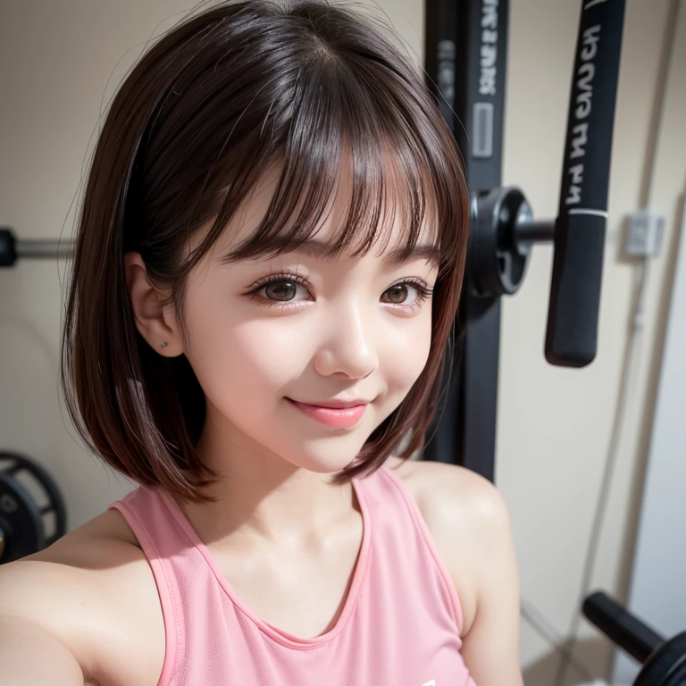 ((highest quality)), ((masterpiece)), (get used to it), perfect face, realistic skin texture, I can see the whole body、detailed face、 detailed and beautiful eyes, 18 ~ Random age between 35 years old、1 Japanese woman,beautiful face, Random hairstyles for short hair and up hair、black hair、Gym、She flips up her sportswear to show off her breasts、nipple、sweaty:2.0,wet skin:2.0、wet hair:2.0,half open mouth、blush:2.0、Strong Ecstasy、