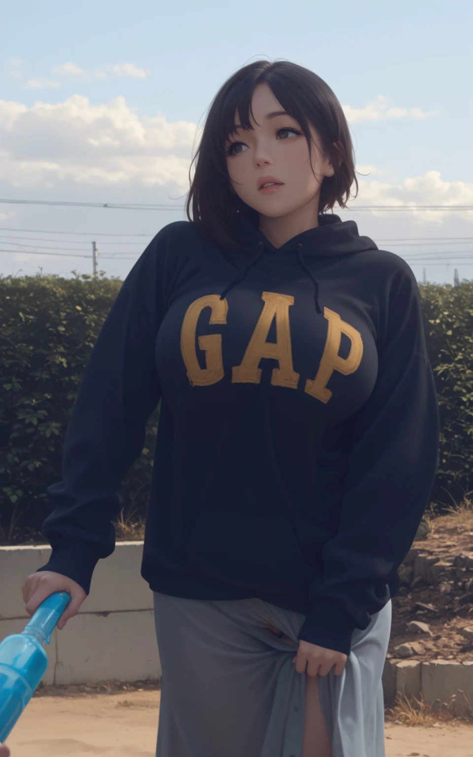 Photo of Jenna Ortega in a hoodie, pleated_skirt, exposed_genitalia, alone, blue eyes, reverse bob haircut, hyper detailed, Looking at Viewer, Hourglass Body, muscular, cozy atmosphere, classroom, photography, Photo Session, Captured by Panavision Panaflex Platinum Camera with Panavision Primo Primes Spherical Lens 50mm T1.9