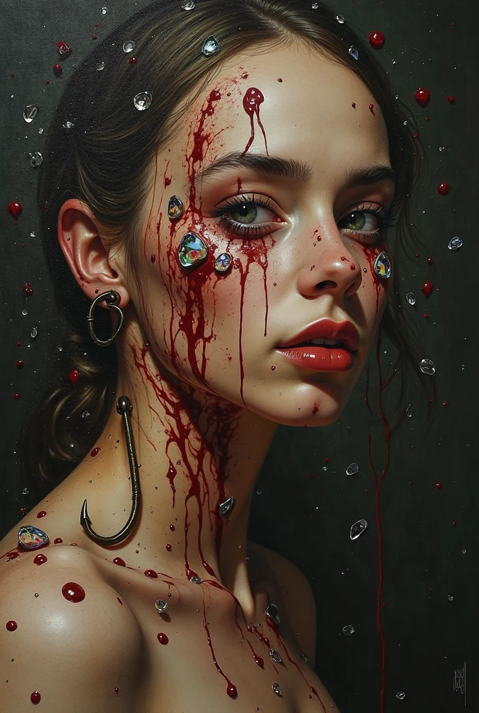 a woman holding a glass of wine, portrait of supermodel as demon, still from a porn video, funny artwork, detailed eyes <lora:Haris_Nukem_Style_XL:0.8>, detailed skin texture, (blush:0.5), (goosebumps:0.5), subsurface scattering, dry skin, fuzzy skin