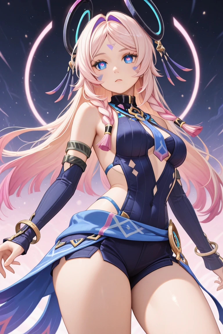 anime style; 3d; glitter; star goddess