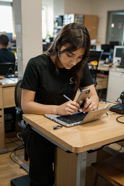 Mobile phone repair, giant device, haircut short