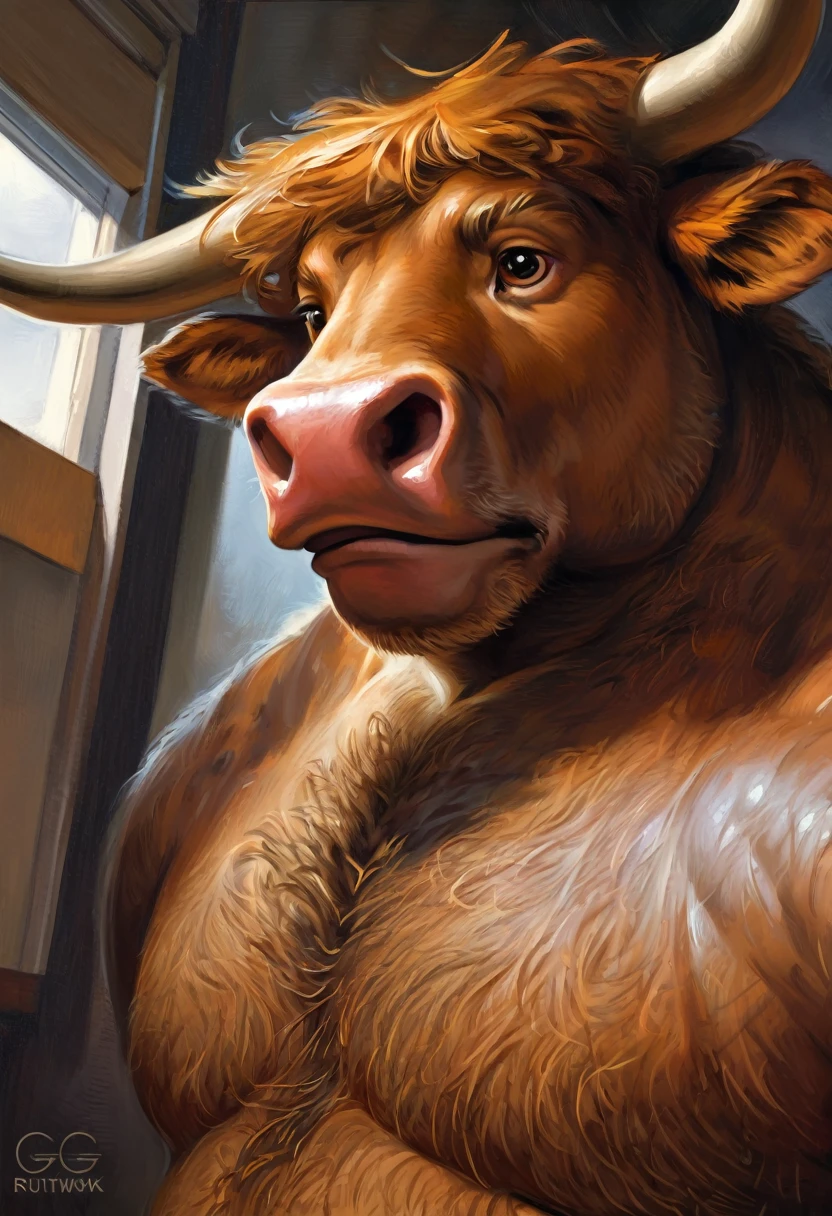 ((Best quality)), ((шедевр)), (Detailed), visage parfait, yeux parfait, detailed eyes, anthro (bovid), male, alone, (bovid), ((vue sur le penis), affalé sur le Sofa, legs apart), ((outstanding environment), Sofa, oreiller, alcoholic drink, bouteille d'alcool qui traine), drunk, alcoholic personnage, chubby, furry art, completely naked, ((penis), penis en érection, penis creampies, big penis, penis large, penis correct), ((testicules), testicle à fourrure, testicule correct), dad body, potelé, hairy chest, bovid body, bull horn, bull face, bovid tail, furr body, expressive position, digital art, costaud, corps poilu, canine tooth,hd, dark shadows, wide dynamic range, hdr, low light:1.2, (par DKSideDiscovery, par youdil1004)