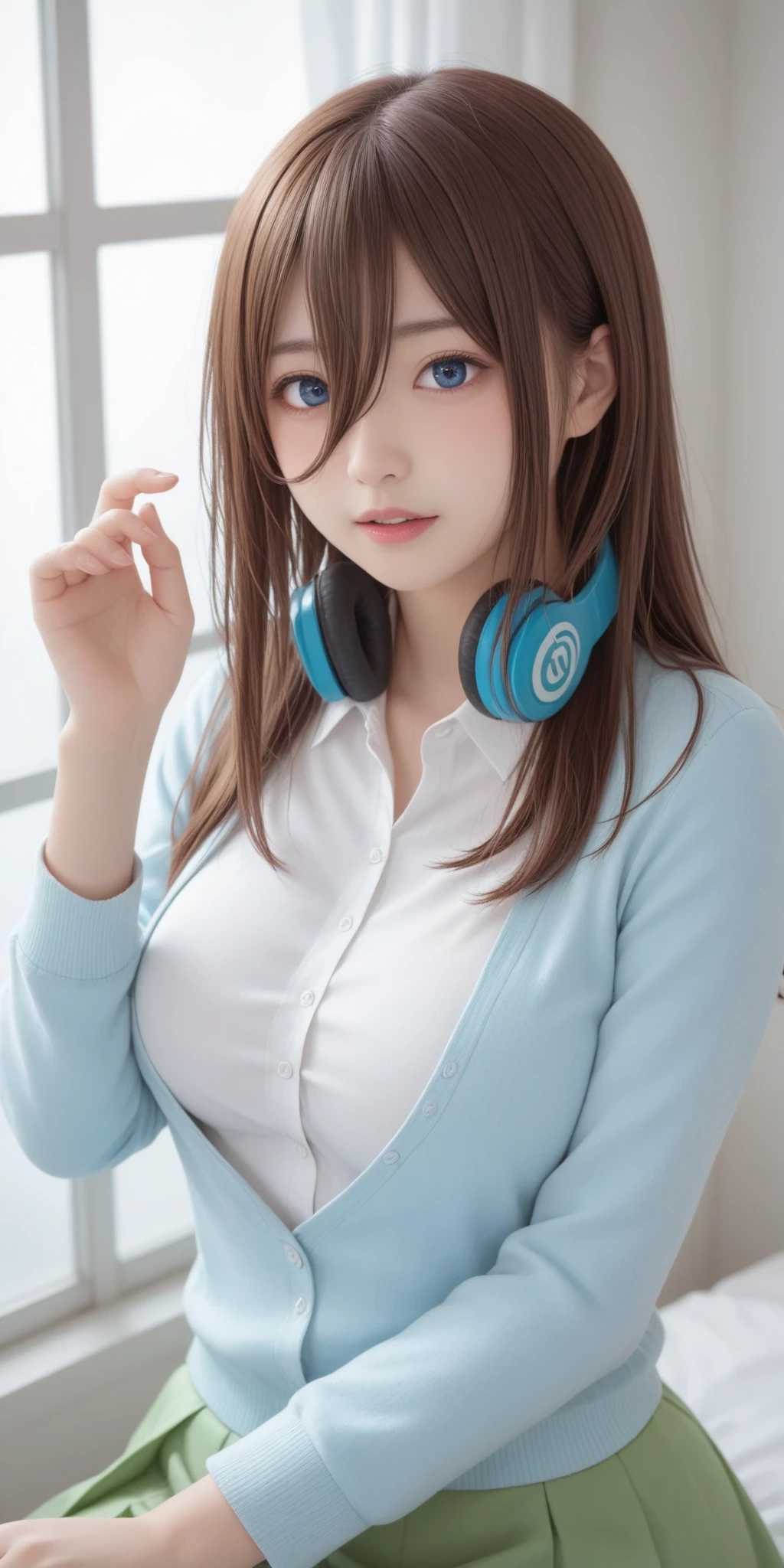 Realistic, nakano miku, ultra detail