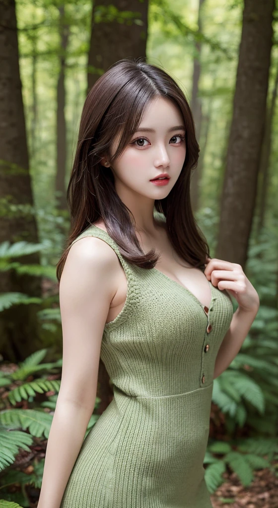 ((highest quality, masterpiece :1.3)), Photorealistic、Ultra-high resolution、Natural skin texture、Hyperrealism、Photograph from the knee up、Beautiful Japanese girl in her early teens、Ring Girl Costume、Larger breasts、A look of contempt、Glaring at the enemy
