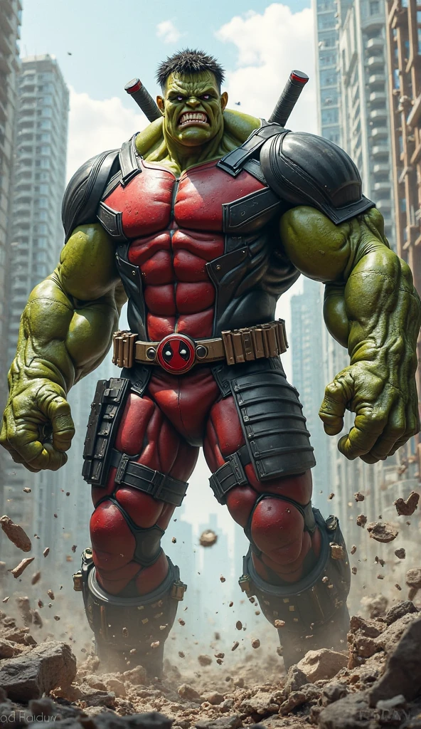 
Connect Hulk with Deadpool, a new superhero character