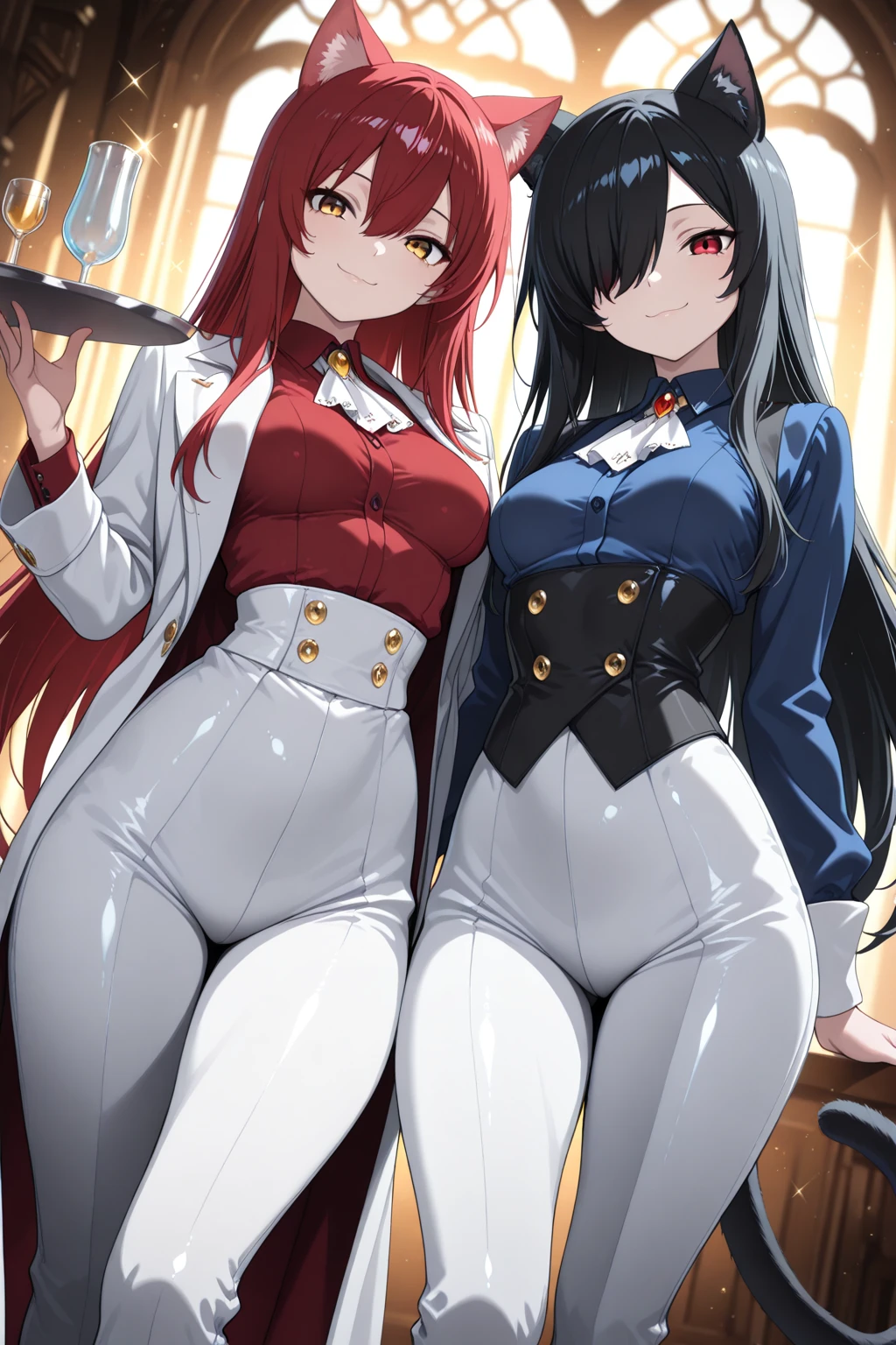 Rias gremory , long hair, huge breasts, huge ass, wide hips, expressionless, bodysuit, platform heels, hypnotized, garrison cap, saluting, standing at attention, looking at you, full body shot, thick thighs, HD, 4K, high details, full body shot, symbol-shaped pupils, heart-shaped pupils, red hair, muscle girl, SMS-uniform, full body