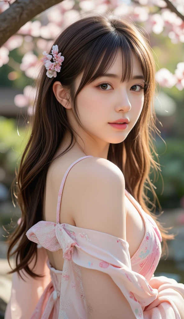 Focus on people。Create and express the best shining composition of the person in a realistic way。((masterpiece))、(((top-quality)))、((ultra-detailliert))、(A hyper-realistic)、(highly detailed CGillustration)、(extremely delicate and beautiful)、Girl a masterpiece、top-quality、Realistic skin feeling、Realistic fabric、We will introduce a realist illustration focusing on the center front of girls with realistic and ultra-detailed eyes.。This is the absolute rule, and the following sentence expresses the image quality。 The greatest painter in human history meets an unparalleled beauty、It is the greatest masterpiece in the history of the Inuiku Ichigo, which depicts the most beautiful figure of a lifetime.。 Create stunning anime artwork that is currently trending on seaStation、Introducing exquisite beauty and seductive aesthetics。