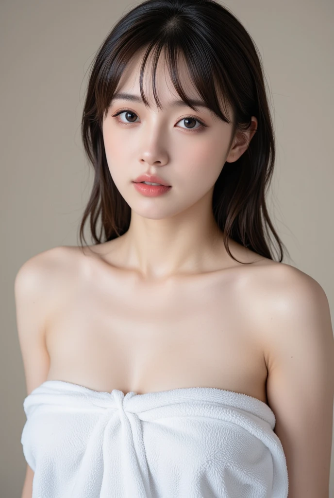 (RAW photo, highest quality), (realistic, Photoreal:1.3), table top, very delicate and beautiful, soft light, (brown hair,bob hair, layer cut), beautiful detailed girl, (finger details), highly detailed eyes and face, beautifully detailed nose, beautiful and fine eyes, 1 girl, Japanese, neat beauty, cute, young, (Half body:1.3), (medium breasts), realistic face, realistic body, outdoor、(((completely naked、All nude)))