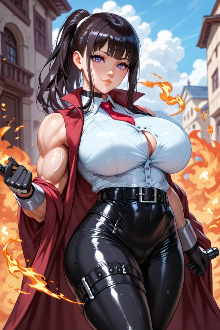 strength,Promotional poster style，Superskirt，C cupleshy thighs，The look of happiness