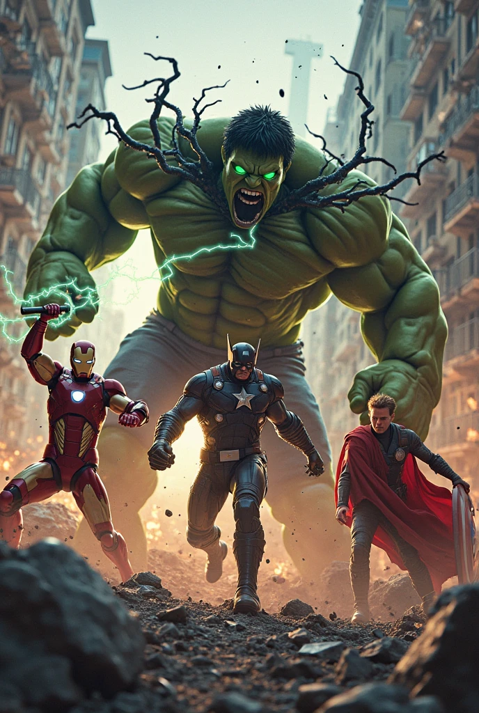cinematic realistic masterpiece bordering the top and the bottom of the page of multiple images of only spiderman, the hulk, captain america, batman, comic book character, dynamic action poses, cinematic lighting, high contrast, bold colors, digital painting, concept art, heroic, powerful, detailed, epic, dramatic