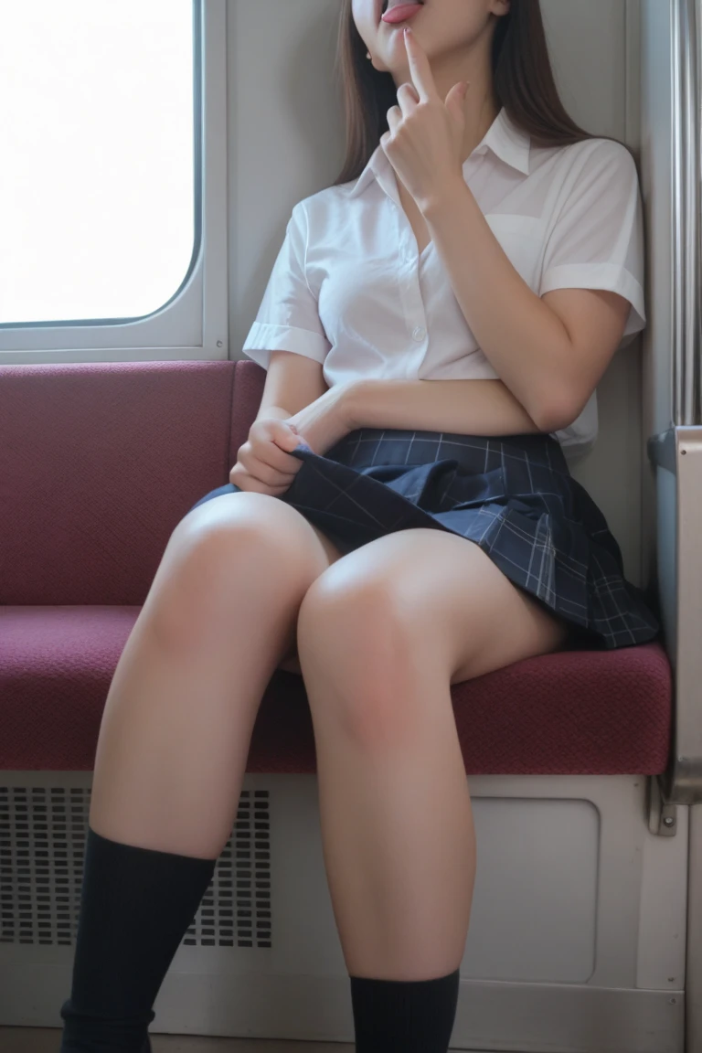 (RAW Photos:1.4), (photoRealistic:1.3),(masterpiece), Highest quality, Highest quality, Very detailed CG unity 8k wallpaper, Detailed and complex, original,High resolution,
\\
One girl,alone,(16 years),Very detailed_eye, nail,Medium chest,(Natural Makeup:0.5),(blush:0.5),Black Hair,Long Hair,Hair Clip, View your viewers,Browsing Caution,
\\
high school,student,, Sailor collar,Bobby Socks,school bag,skirt, Plaid, Plaid skirt,Raise your knees,Sitting,
\\
street, Subway Station, Shop Boundaries, akihabara \(Tokyo\), Shibuya Ward \(Tokyo\), Shinjuku \(Tokyo\),
\\
Beautifully detailed backgrounds,Depth of written boundary,change:0.1,Realistic:1.3,(Zhou Haoguang:1),(Neon Light:0.1),(High resolution:1),(Studio Lighting:1.5),(Panty shot:1.2),From below,whole body, (White underwear:0.8)