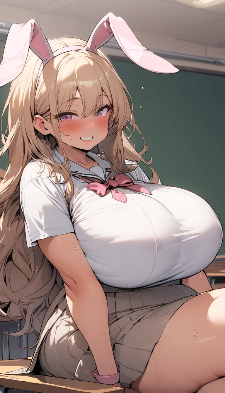 (very big breasts:1.5),(Korean School Girls),(happy sick expression),(Cream colored lace lingerie,necklace,earring),(sex,creampie,covered in semen)