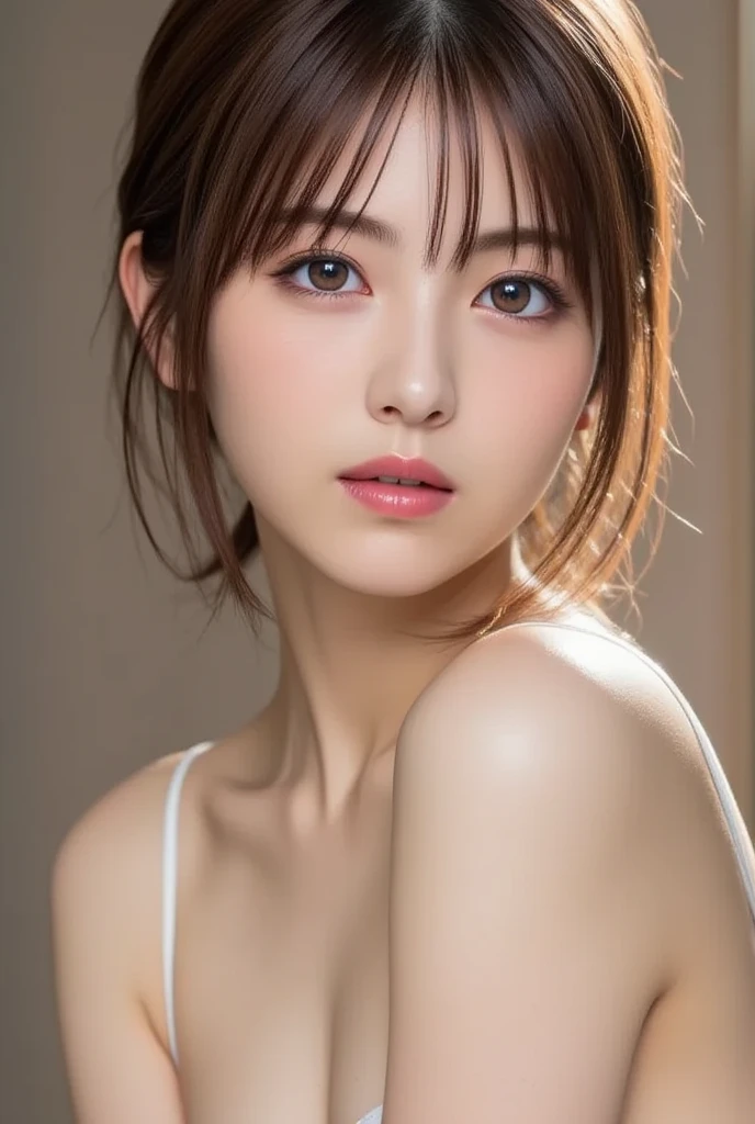 topless、Bottleless、Naked、Big eyes、Big black eyes、Drooping eyes、Completely naked、topless、beautiful breasts、normal breasts、bottomless、All naked、naked、No underwear、not wearing anything、short bob、loose curly hair、I was injured、bleed、endure the pain、A painful look、It hurts、I was scared、It was scary look、はAre crying、Are crying、I'm crying、It was scary、trembling、alone, idol face,cute、Japanese、 delicate girl, Frank, Sophisticated, thin arms, innocent eyes, cheek, shiny pink lips、Keep your lips open、depth of field movie light、blurred background、目 focuokeh dof、professional lighting、soft light、(NSFW:1.1)、bodice subian、beautiful feet、asuka saito、body photo、standing、standing、injury,bleed、bodice subian、It was scary、はAre crying、I'm crying, on body,,standing、 masturbation, juice,saliva trace,body fluid、A painful look、hold back defecation、leaking、thin、traces of being attacked、