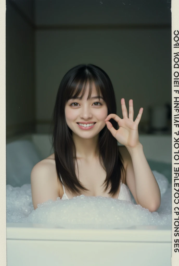 nsfw,japanese1girl, (fisheye distorted lens:1.2), naked , in bath dressing room,steam fog,sweat,wet,dark armpits,public heir,oily scalp,(presenting dark armpit:1.2), (small breasts:1.2), 
from above