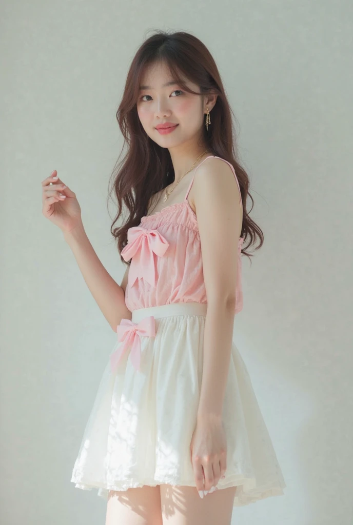 ((Attention to detail)),(Super detailed), 非常に詳細な CG ユニティ 8K 壁紙, beautiful girl, Highest quality, 8K, 、girl、Fluffy long hair、Summer outfit、Happy smile、Full Body Shot、sea