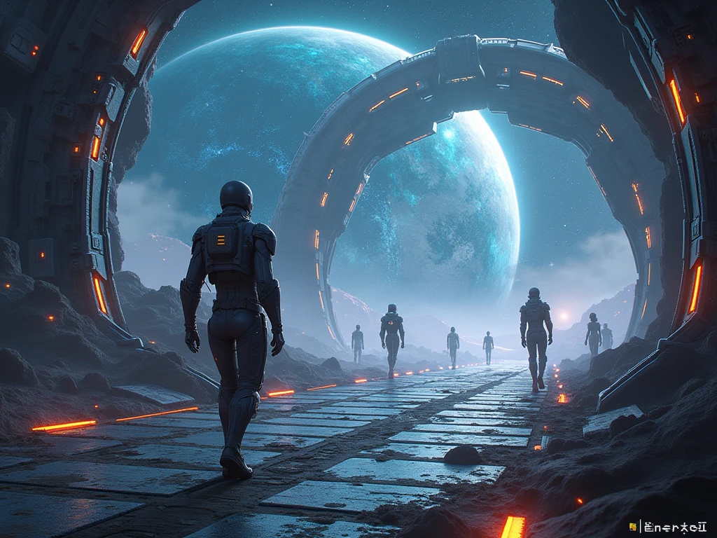 Masterpiece, highest quality, rear angle, Highly detailed photo of a (female space soldier wearing orange tight suit with some holes, helmet, with tinted face shield, rebreather, accentuated booty), athletic body, big ass, big titis [wide hips], (investigating a strange glowing alien artifact), on alien exoplanet, (mountains:1.1), (exotic rain forest), lush vibrant foliage, (two moons in the sky:0.8), (hyperdetailed, intricately detailed), background by Jessica Rossier, (sci-fi), during the day, (lens flare:0.5), (bloom:0.6), particle effects, (cinematic lighting:1.1), sharp shadows, ambient light, [bioluminescente], raytracing, photographed on a Fujifilm X-S10 Mirrorless Camera, 25mm F2.8 ultra-wide-angle lens, sharp focus, Cinestill 800T, still frame from Gravity 2013, 8k, HDR, from behind
